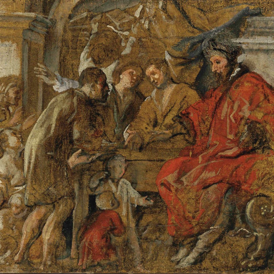 Jacob Jordaens — Сент-Айвз, принимающий просителей
