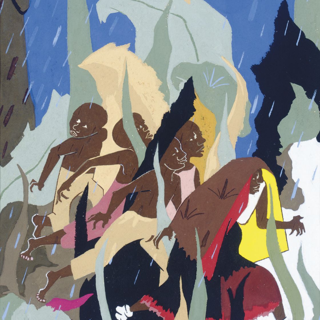 Jacob Lawrence — Полет №1 (Прогулка под дождем)