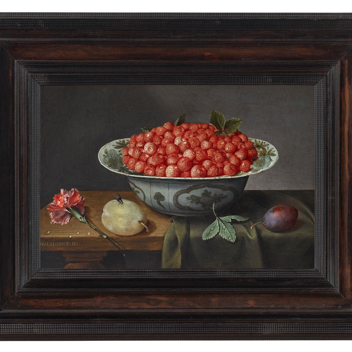 Jacob Van Hulsdonck — Лесная клубника в глиняной посуде Delftware, изображение 2
