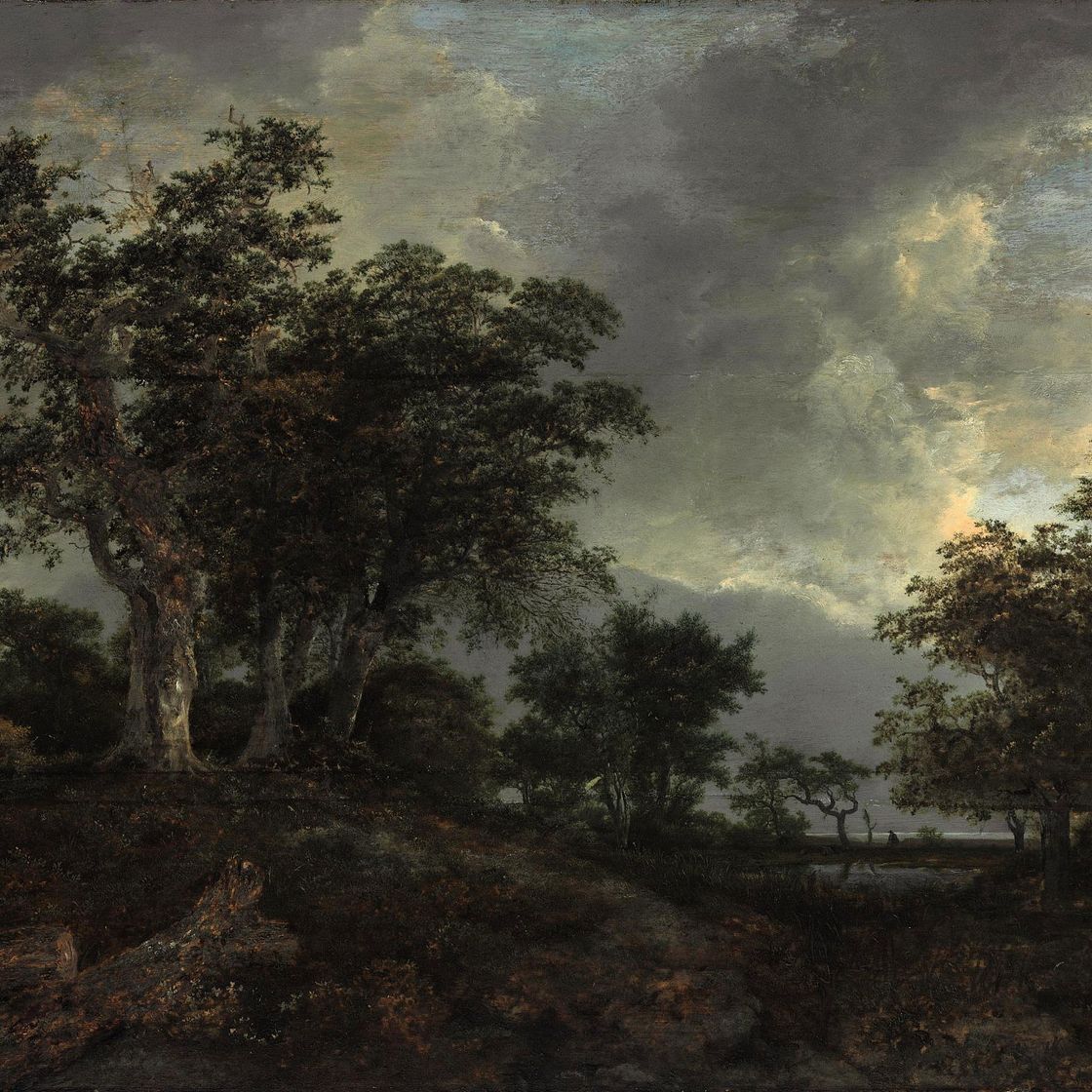 Jacob Van Ruisdael — Лесистый пейзаж с прудом