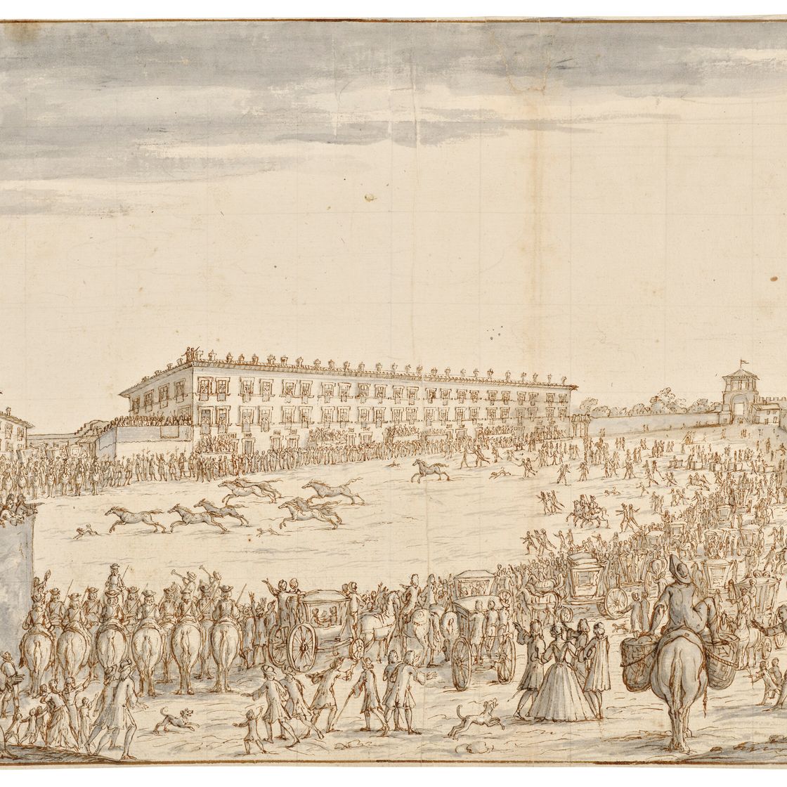 Jacques Callot — Скачки на Пьяцца Питти во Флоренции