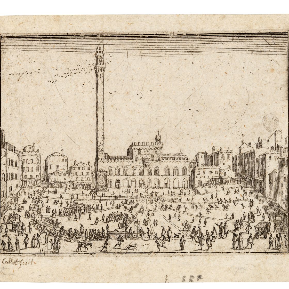 Jacques Callot — Маленькая площадь Сиены (Пьяцца дель Кампо, Сиена)