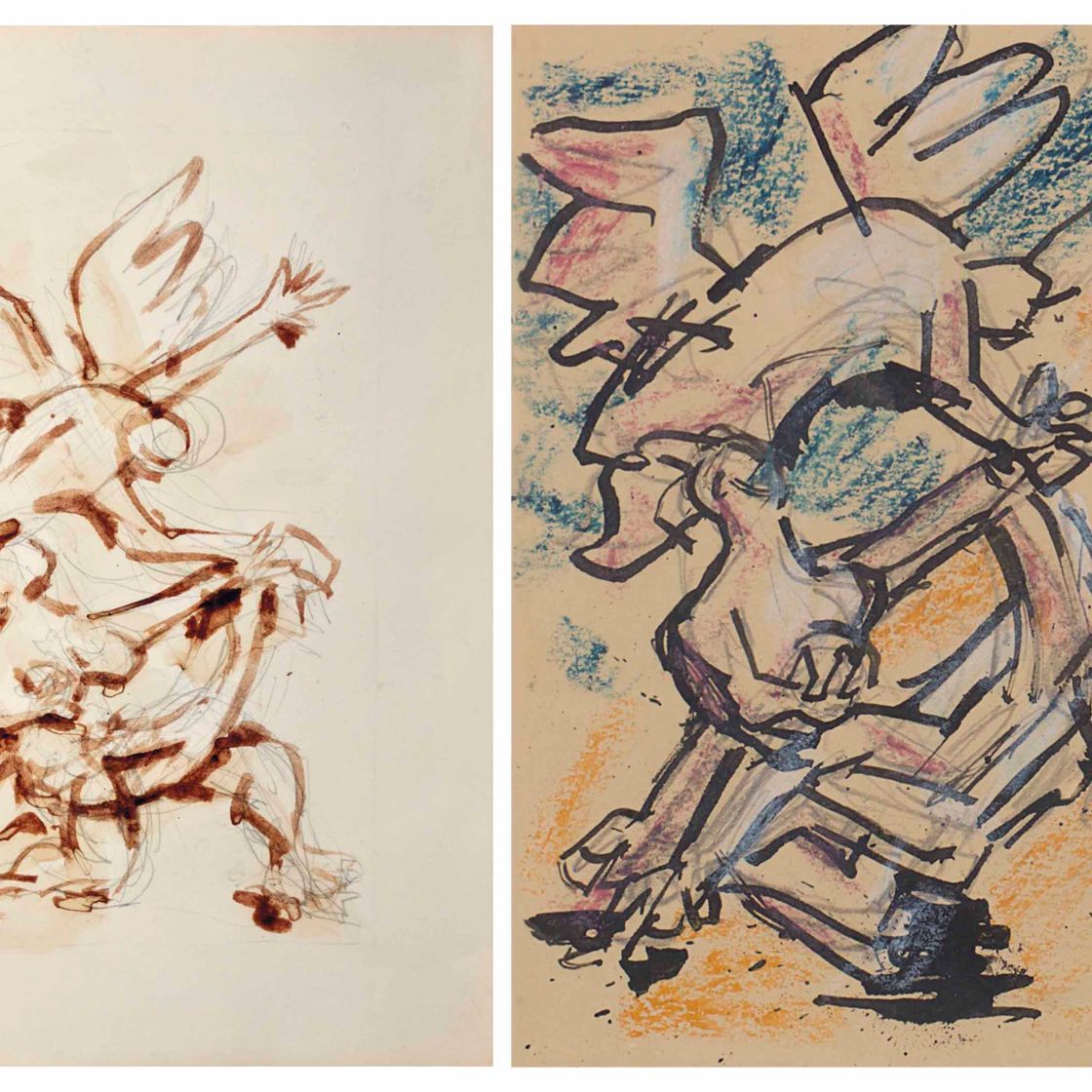 Jacques Lipchitz — Агарь и Ангел (две работы)
