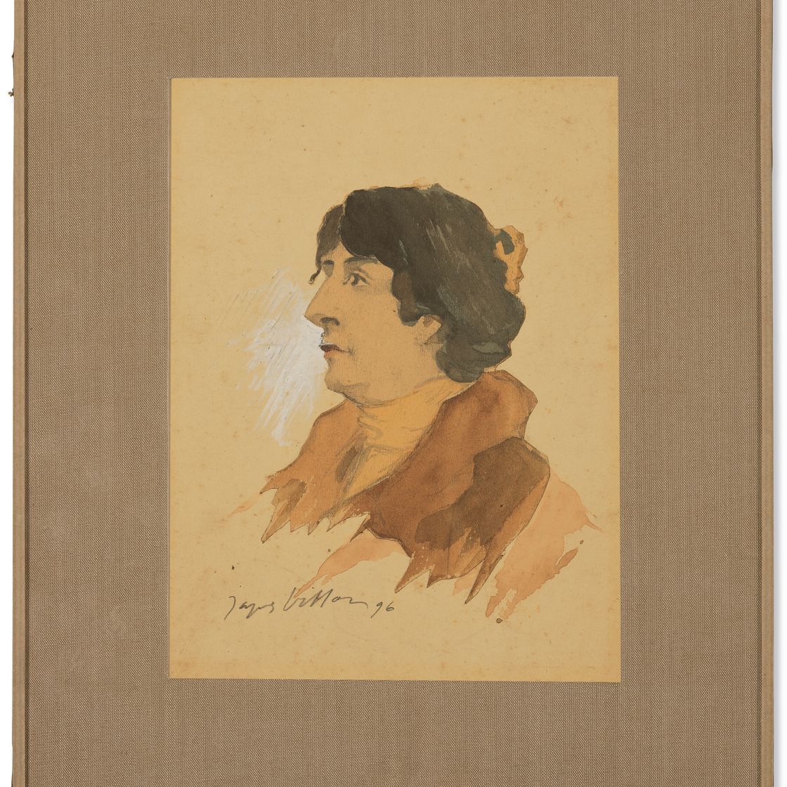 Jacques Villon — Женский портрет ( спереди ); Этюд о женщине на лекции ( сзади ), изображение 4