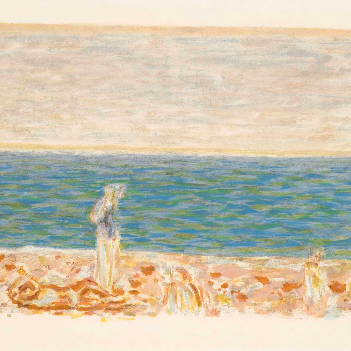 Jacques Villon — La Plage, из альбома Pierre Bonnard (Ginestet & Pouillon 691)