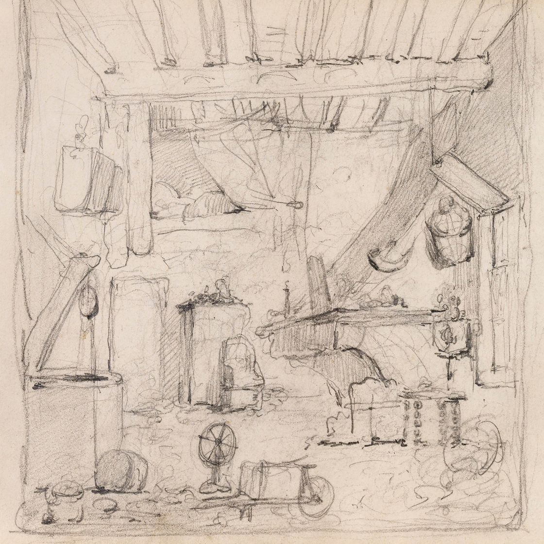 James Ensor — Улица Фландрии в Остенде (прямая ) ; Ателье ( обратная сторона ), изображение 2