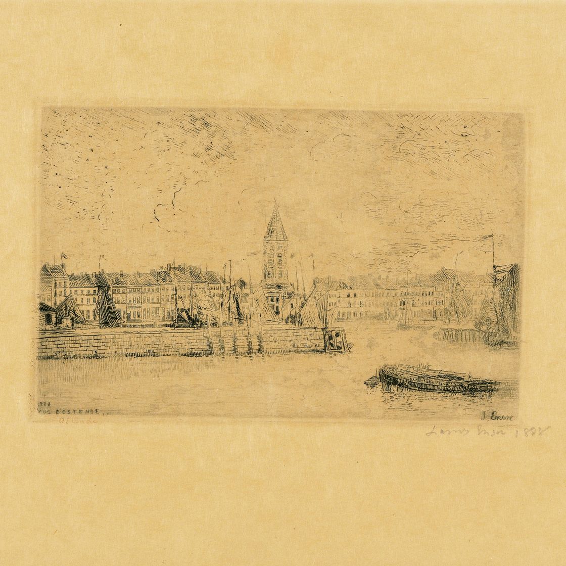 James Ensor — Улица Остенде на Востоке (вид на Остенде с восточной стороны)
