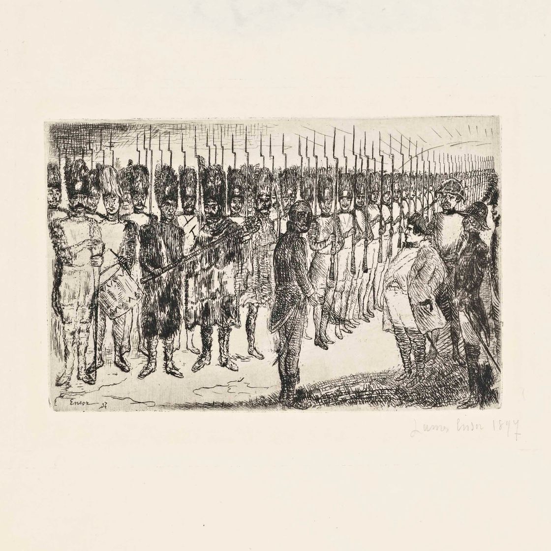 James Ensor — Прощание с Наполеоном (Крокес 110; Тавернье III/II)