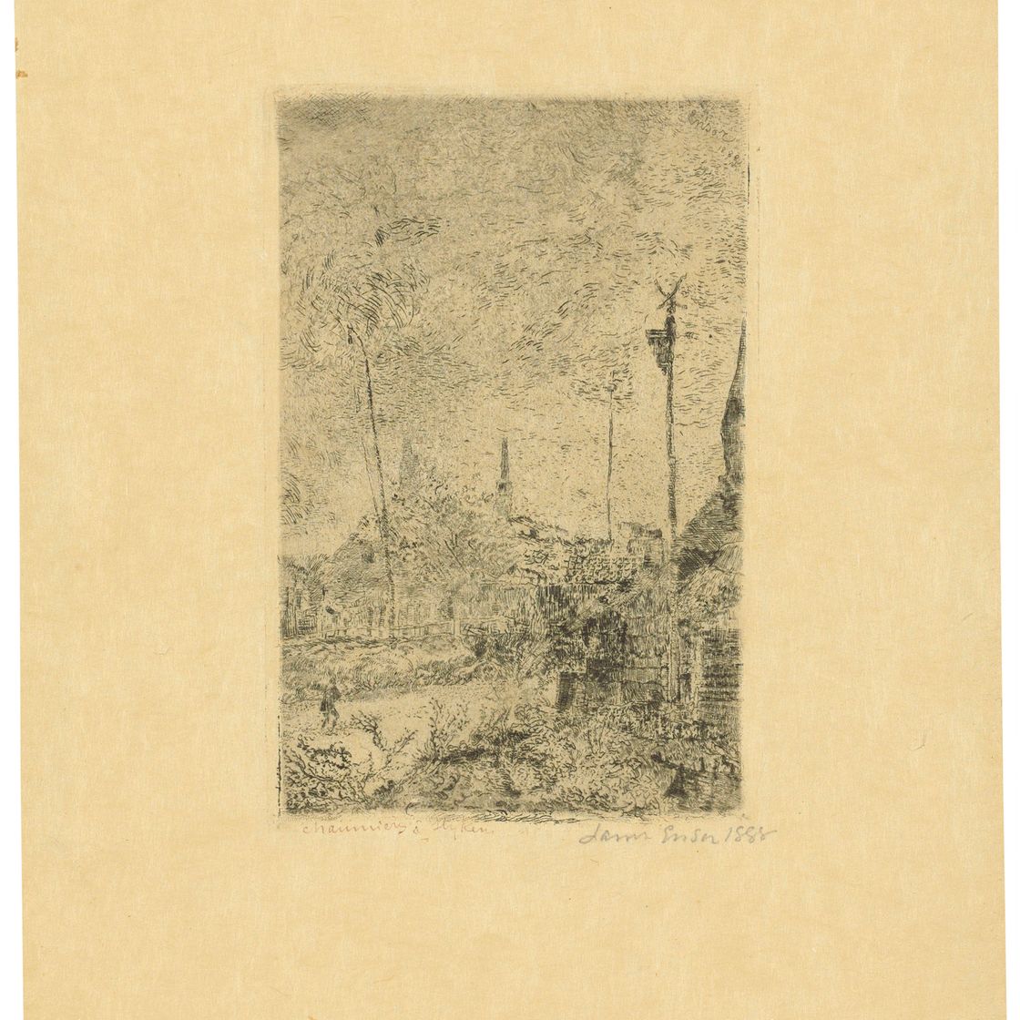 James Ensor — Шомьеры (коттеджи с соломенными крышами)