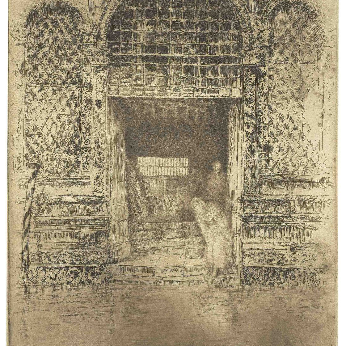 James McNeill Whistler — Дверной проем, из Первой венецианской коллекции (К. 188)