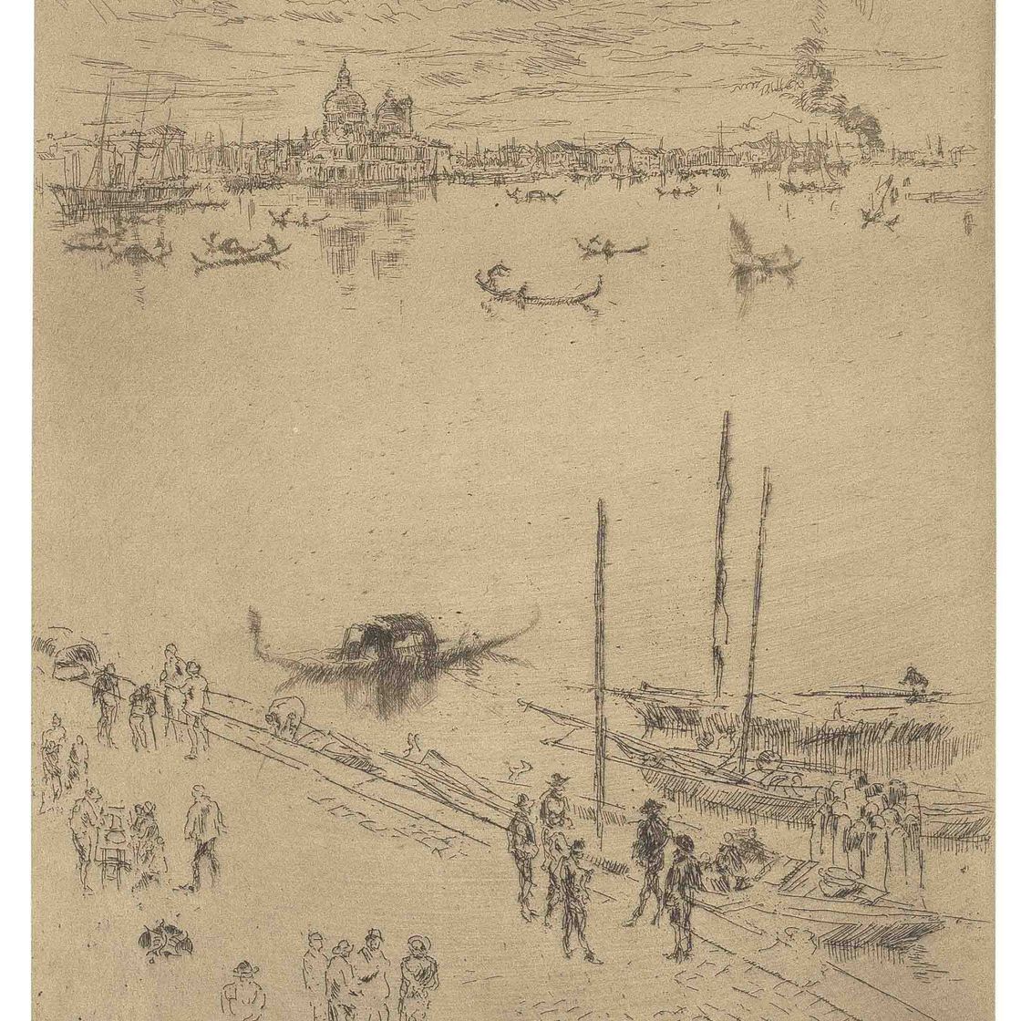James McNeill Whistler — Вертикальная Венеция, из набора "Вторая Венеция" (К. 205)
