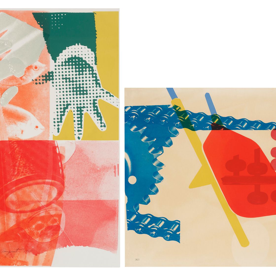 James Rosenquist — Две гравюры художника