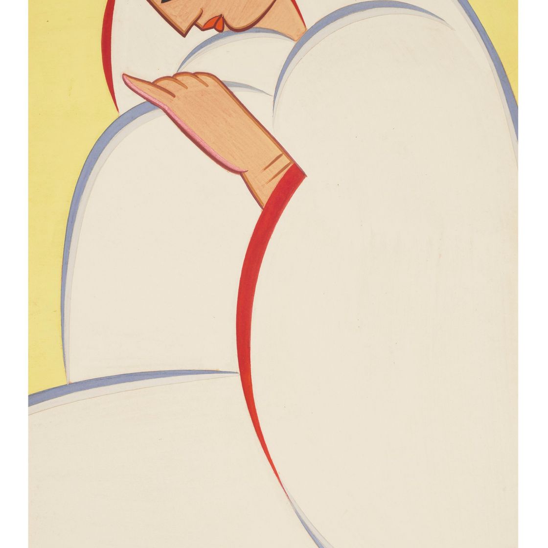 Jamini Roy — Без названия (Сидящая женщина)