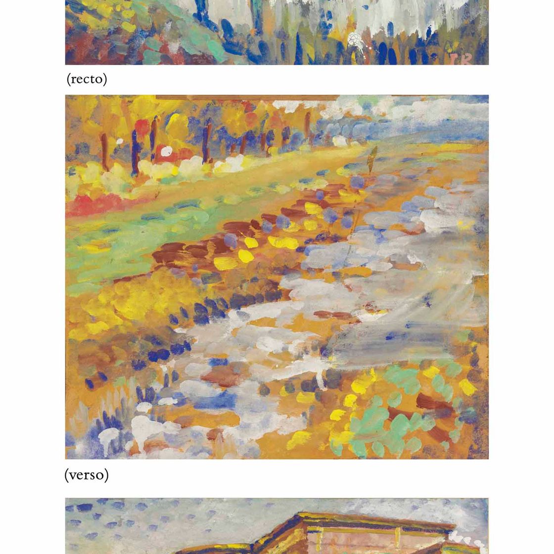 Jamini Roy — Без названия (Пейзаж с прудом); Без названия (Дома)
