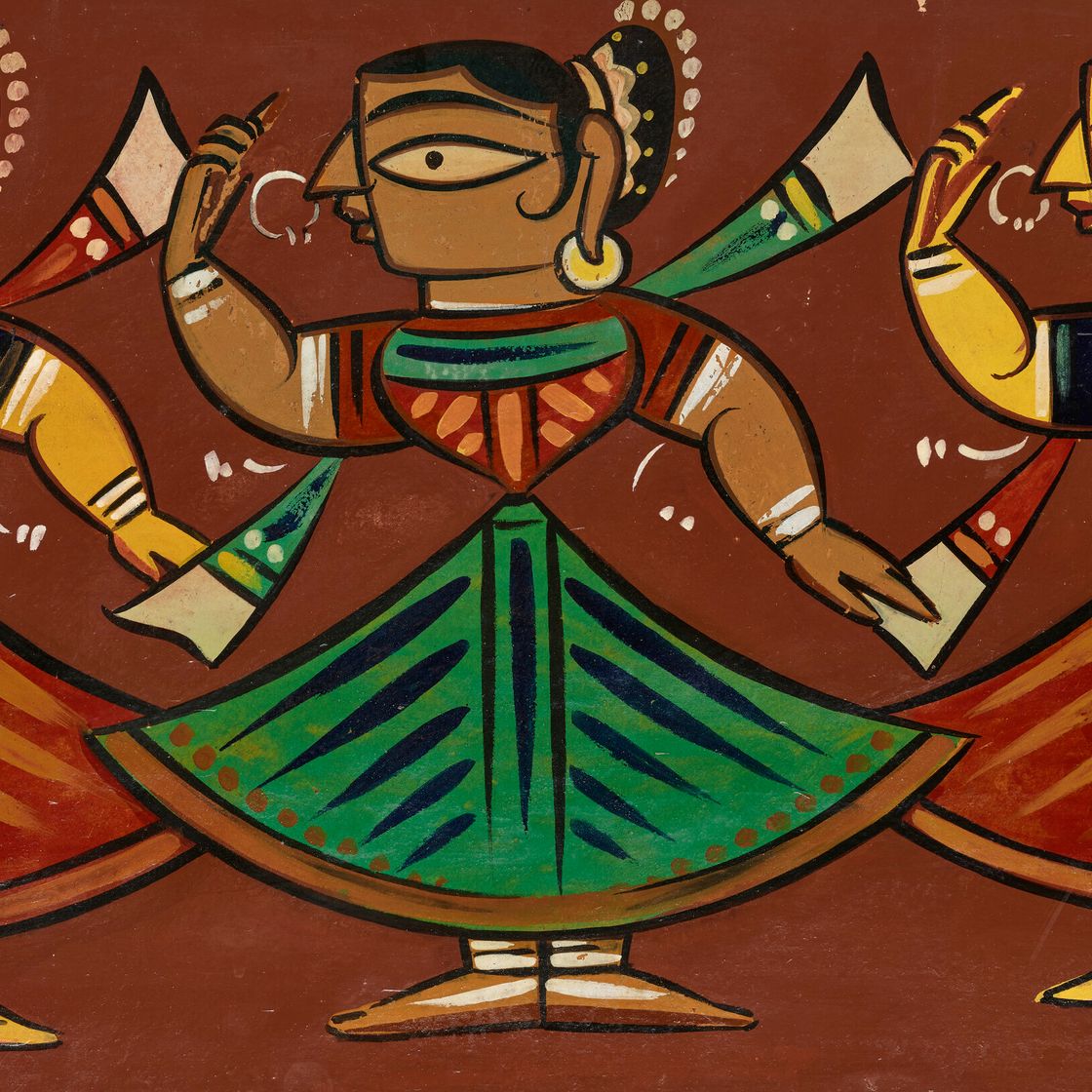 Jamini Roy — Без названия (Три женщины)