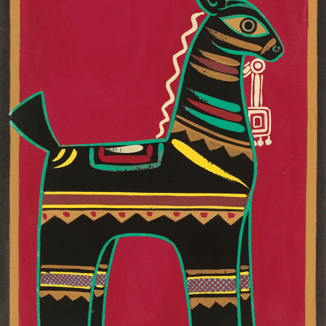 Jamini Roy — Без названия (Лошади), изображение 2