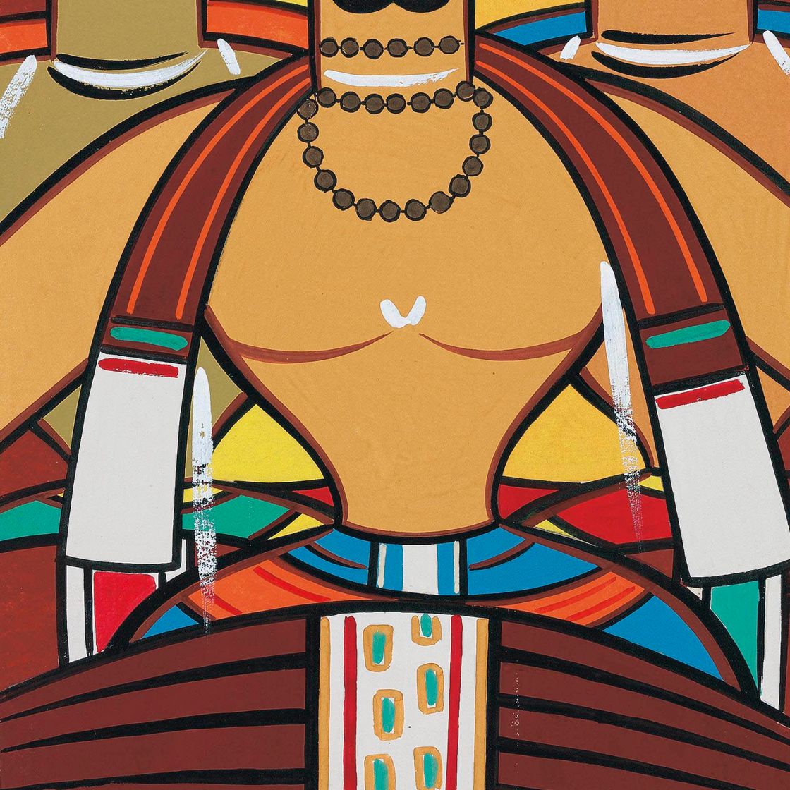 Jamini Roy — Без названия (Барабанщики)