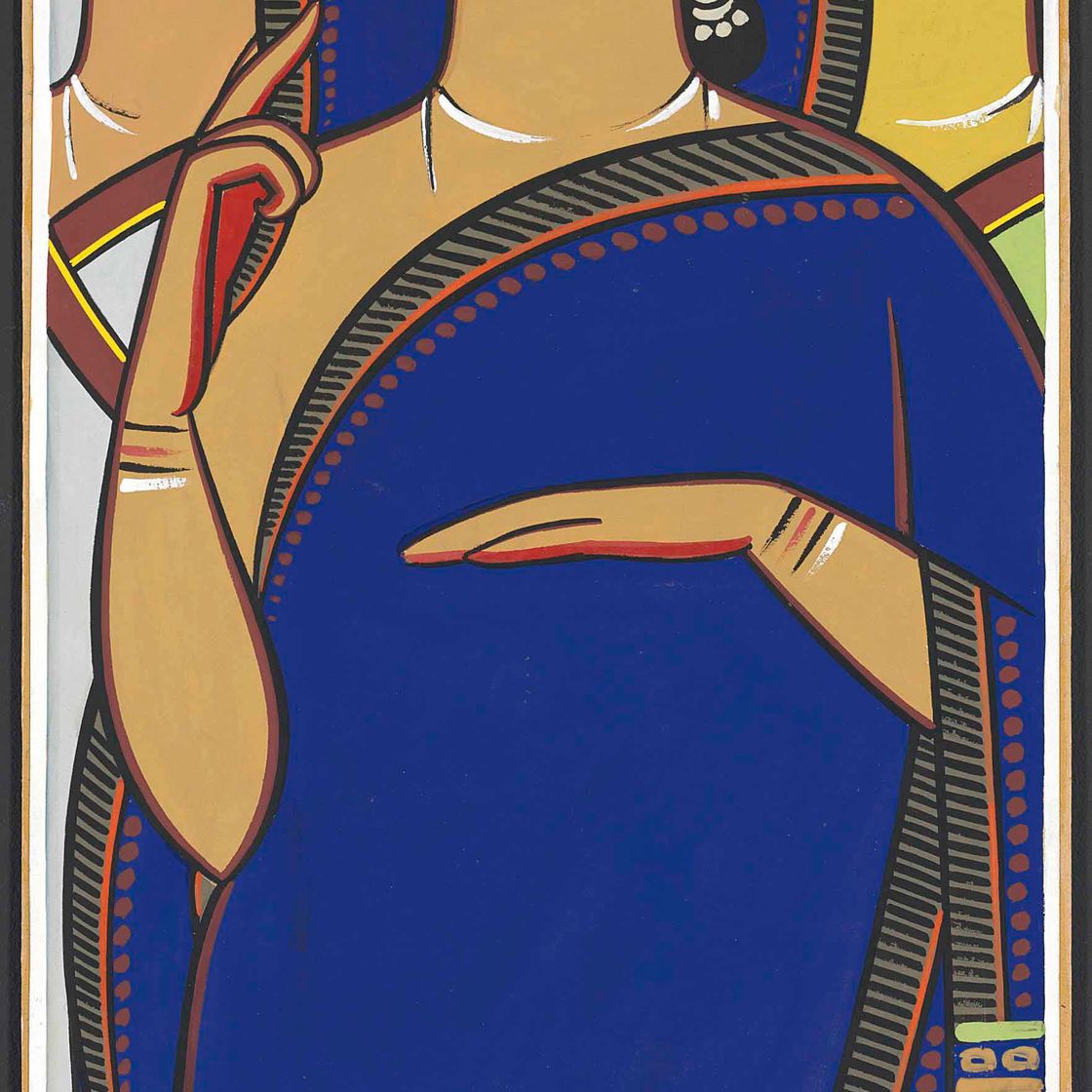 Jamini Roy — Без названия (Три женщины)