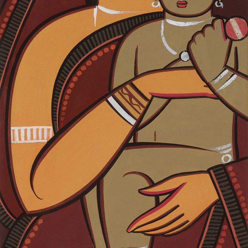 Jamini Roy — Без названия (Мать и дитя)