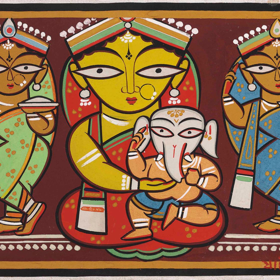 Jamini Roy — Без названия (Ганеш и Джанани)