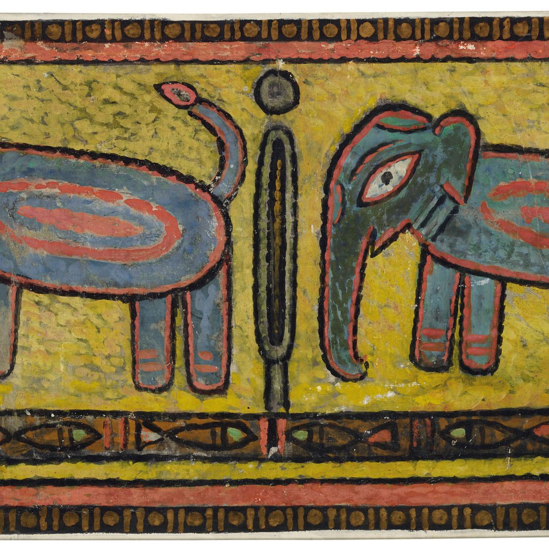 Jamini Roy — Без названия (Два слона)