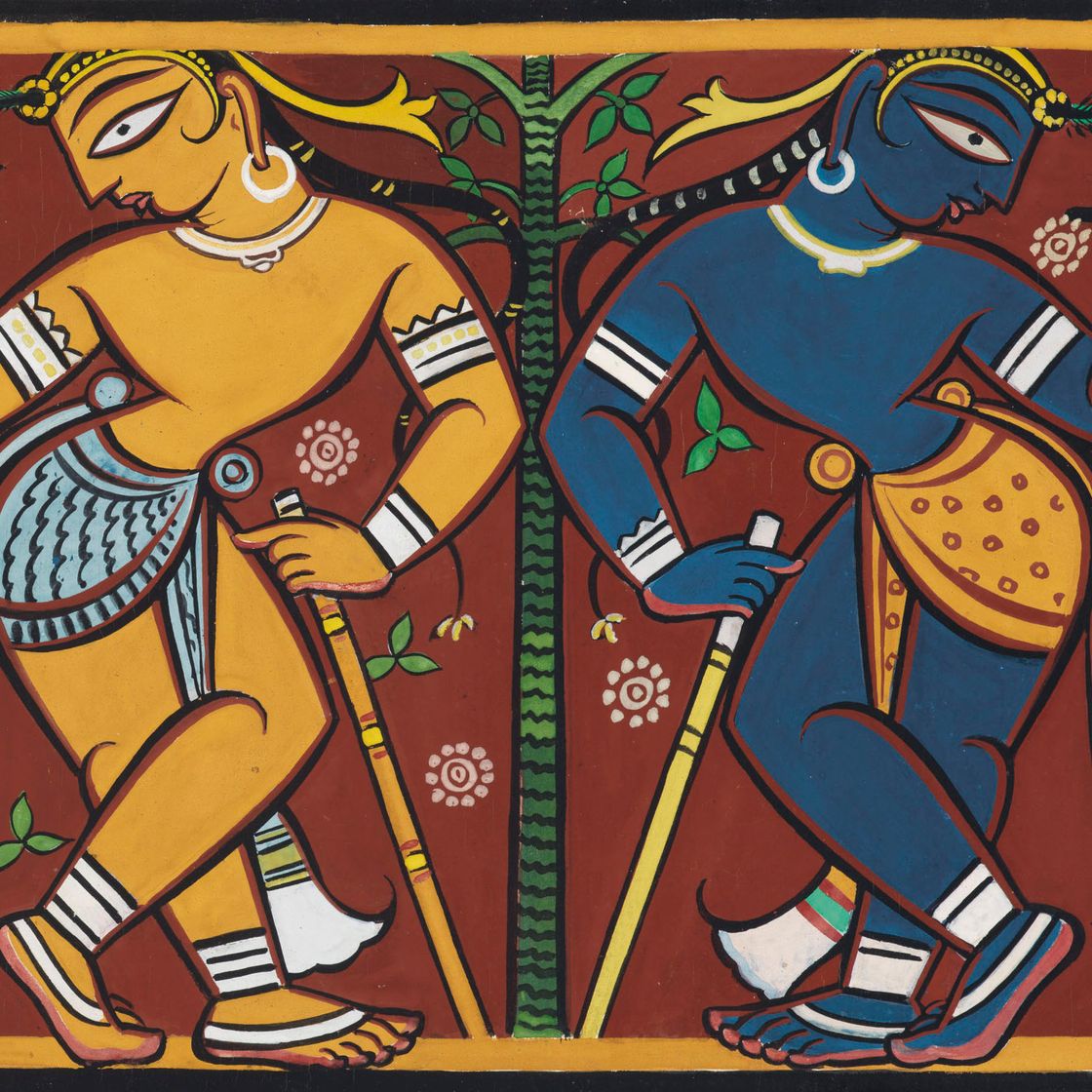 Jamini Roy — Без названия (Кришна и Баларама)