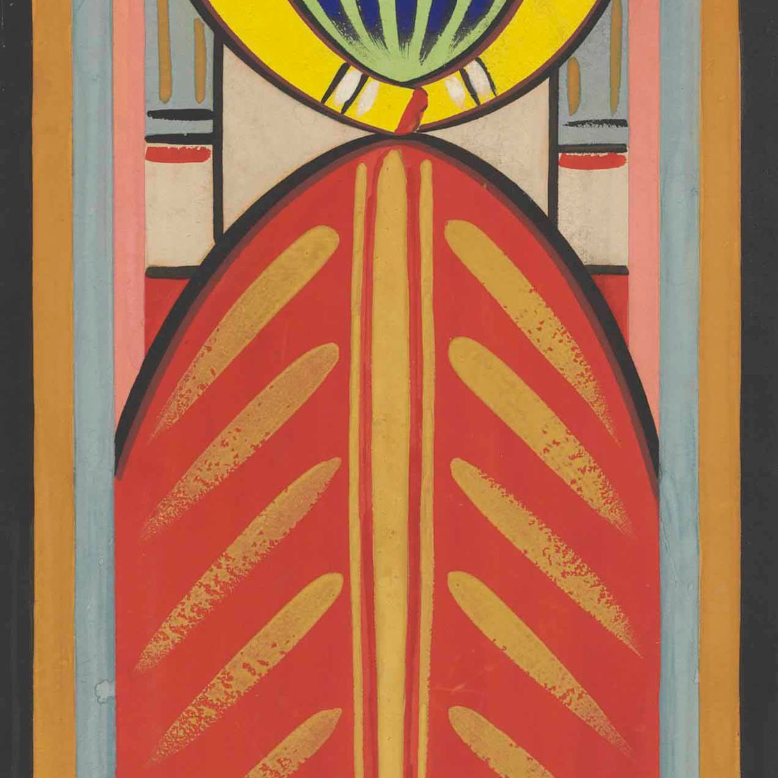 Jamini Roy — Без названия (Стоящая женщина)