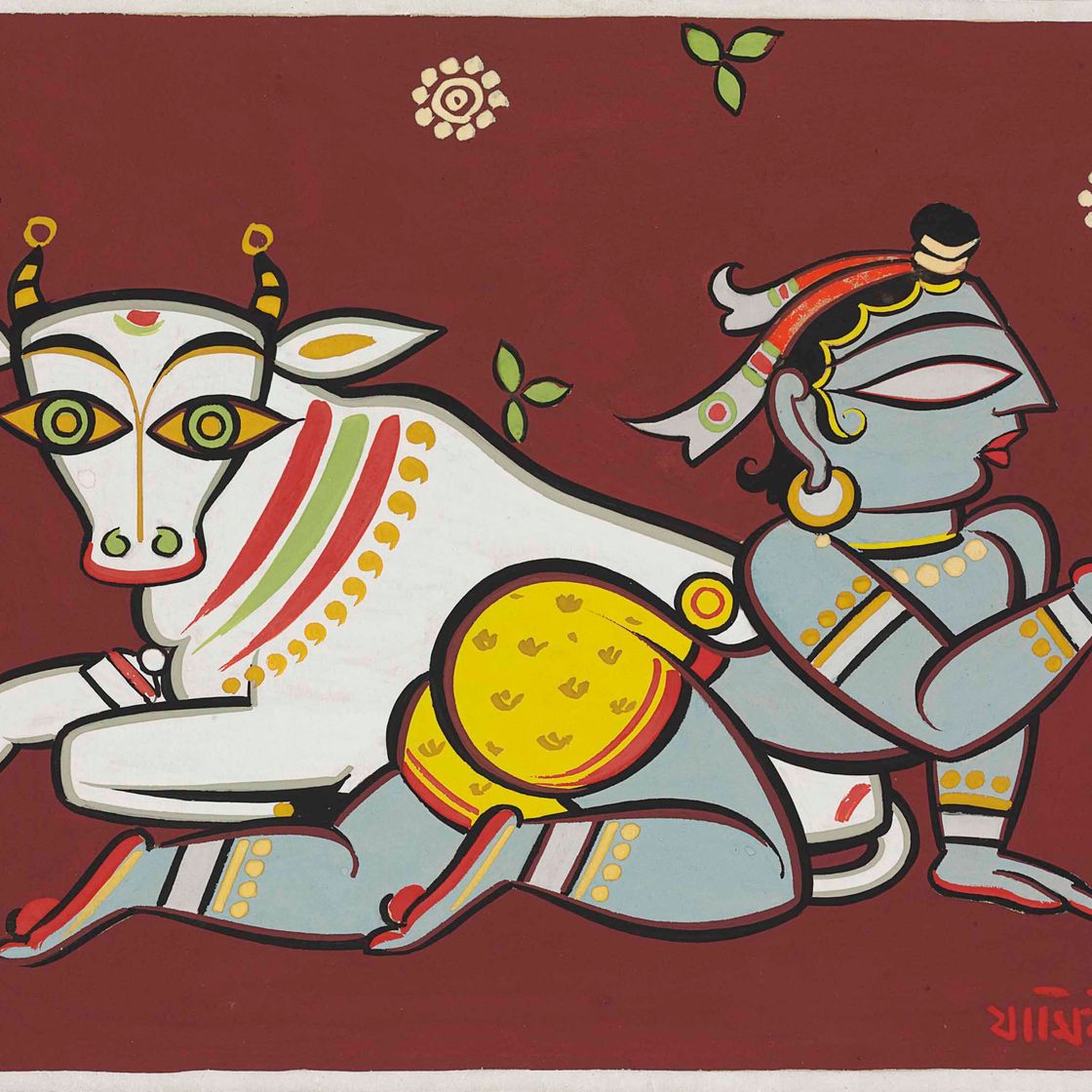 Jamini Roy — Без названия (Кришна, Похититель масла)