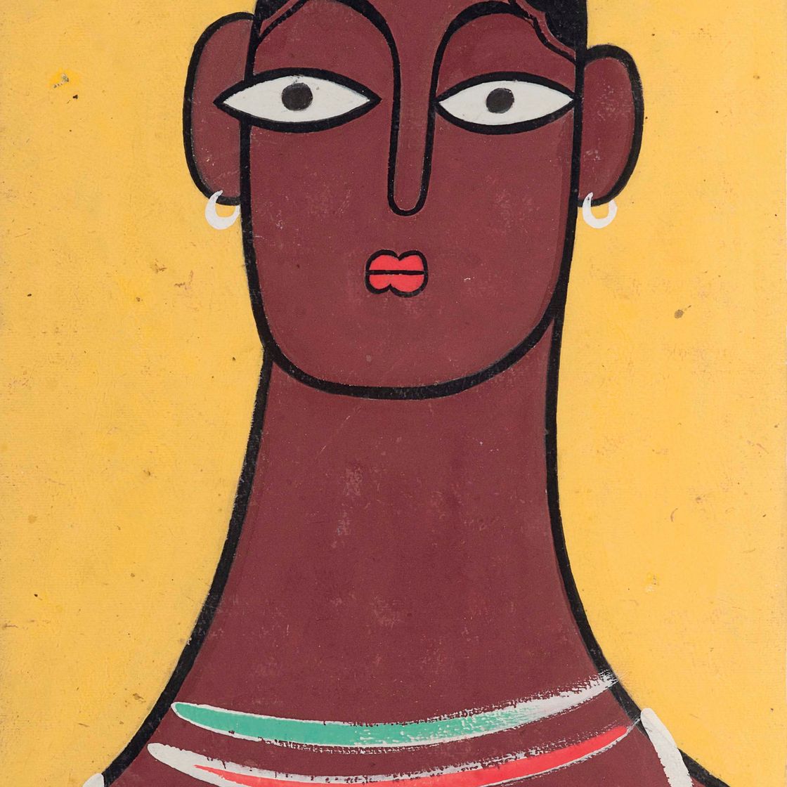 Jamini Roy — Без названия (голова женщины)