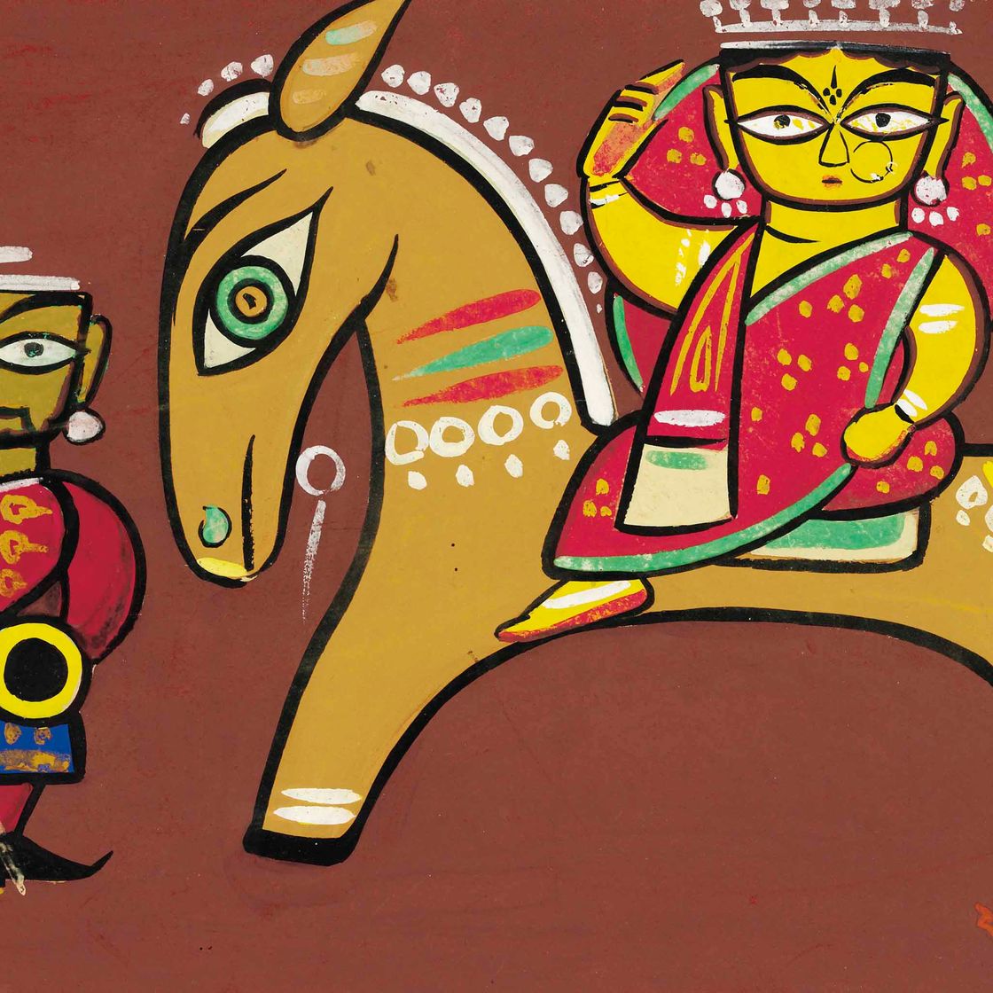 Jamini Roy — Без названия (лошадь Банкура)
