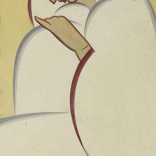 Jamini Roy — Без названия (Сидящая дама)