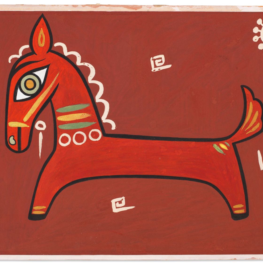 Jamini Roy — Без названия (Лошадь)