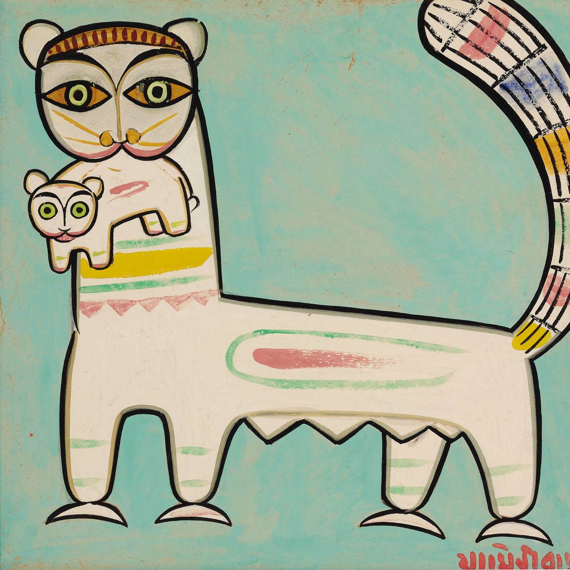 Jamini Roy — Без названия (Кошки)
