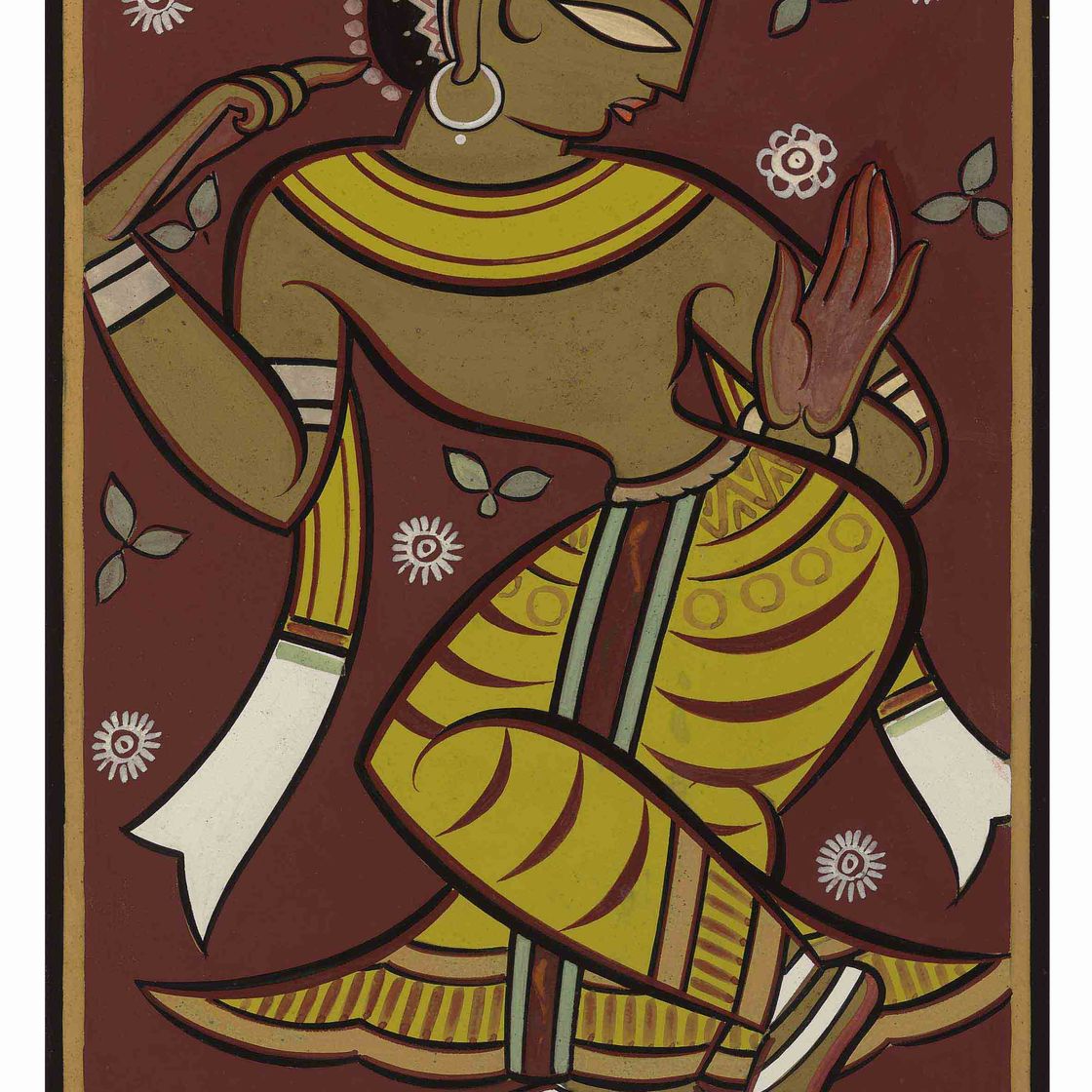 Jamini Roy — Без названия (Танцующая Гопи)
