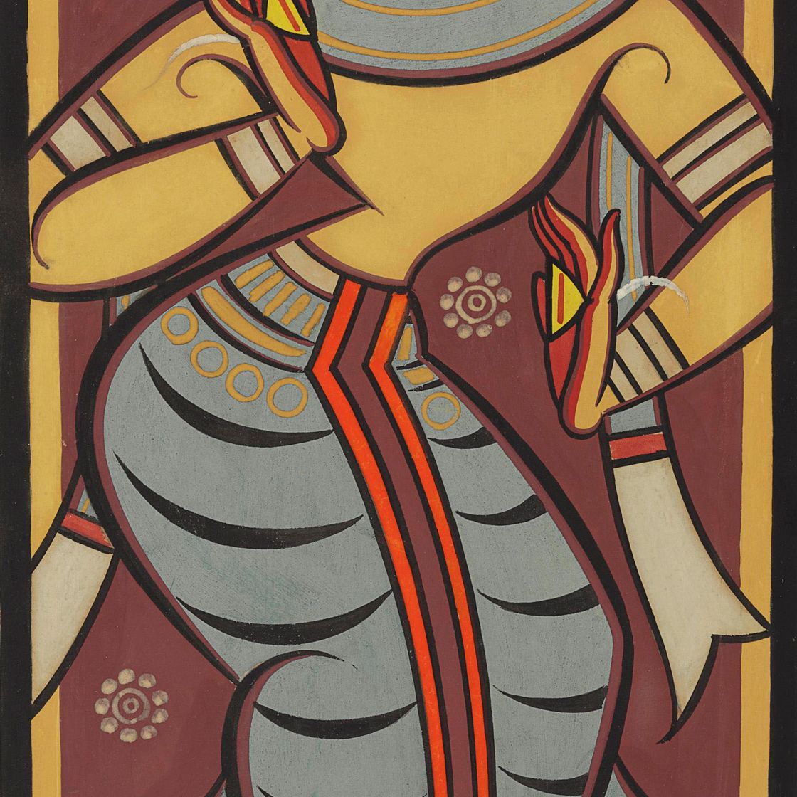 Jamini Roy — Без названия (Танцующая йогиня)