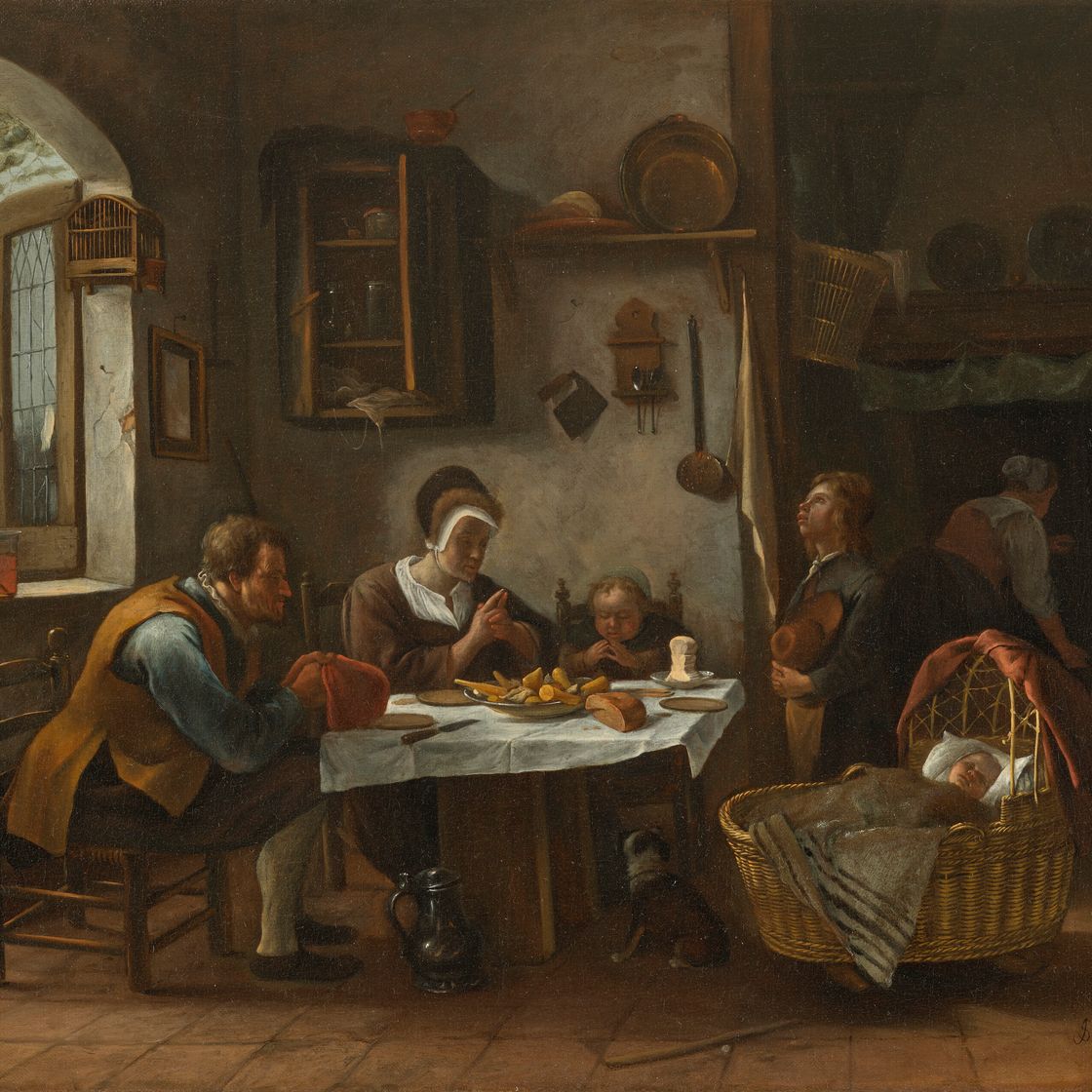 Jan Steen — Молитва перед едой, изображение 1