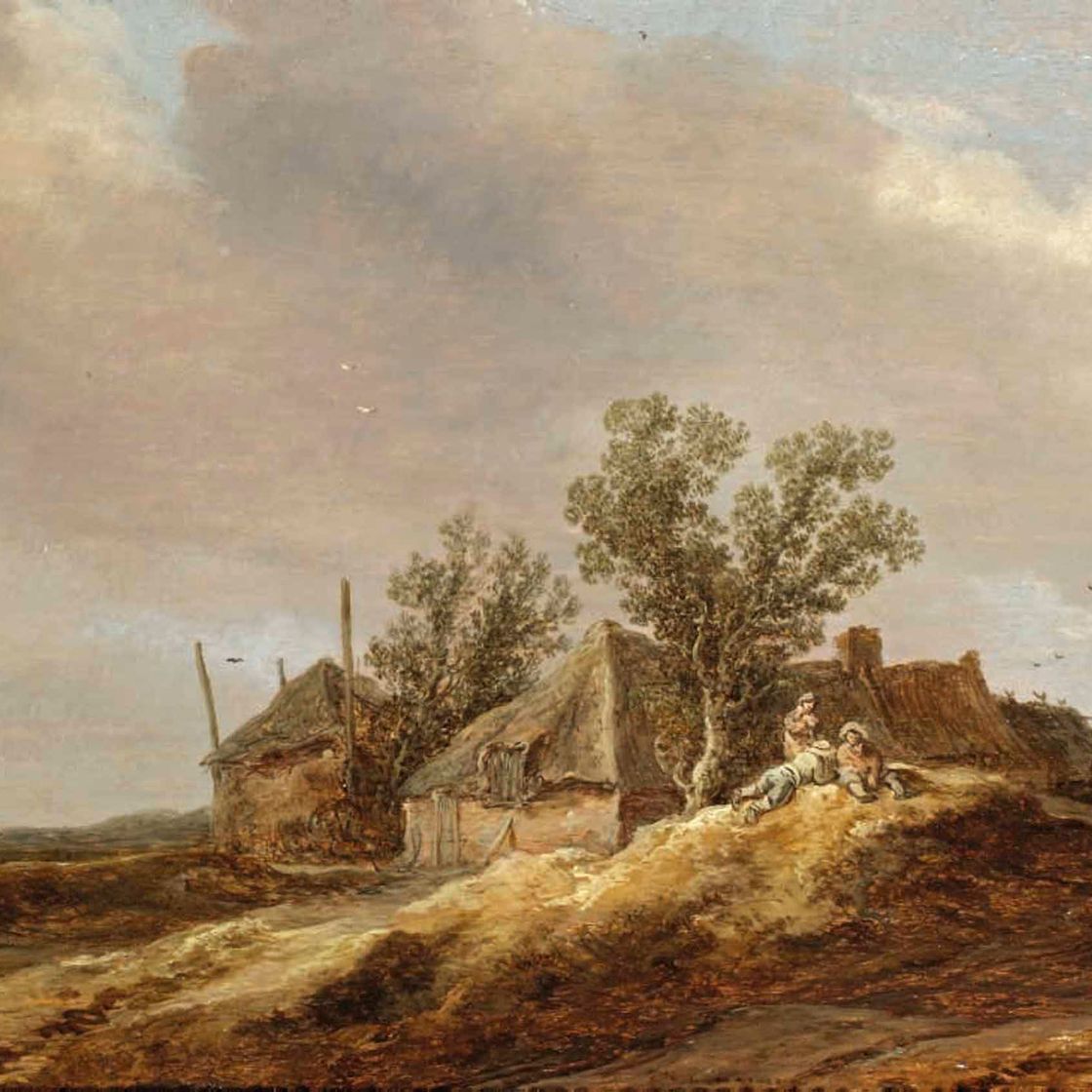 Jan van Goyen — Обширный дюнный пейзаж с крестьянами, отдыхающими перед фермерским домом