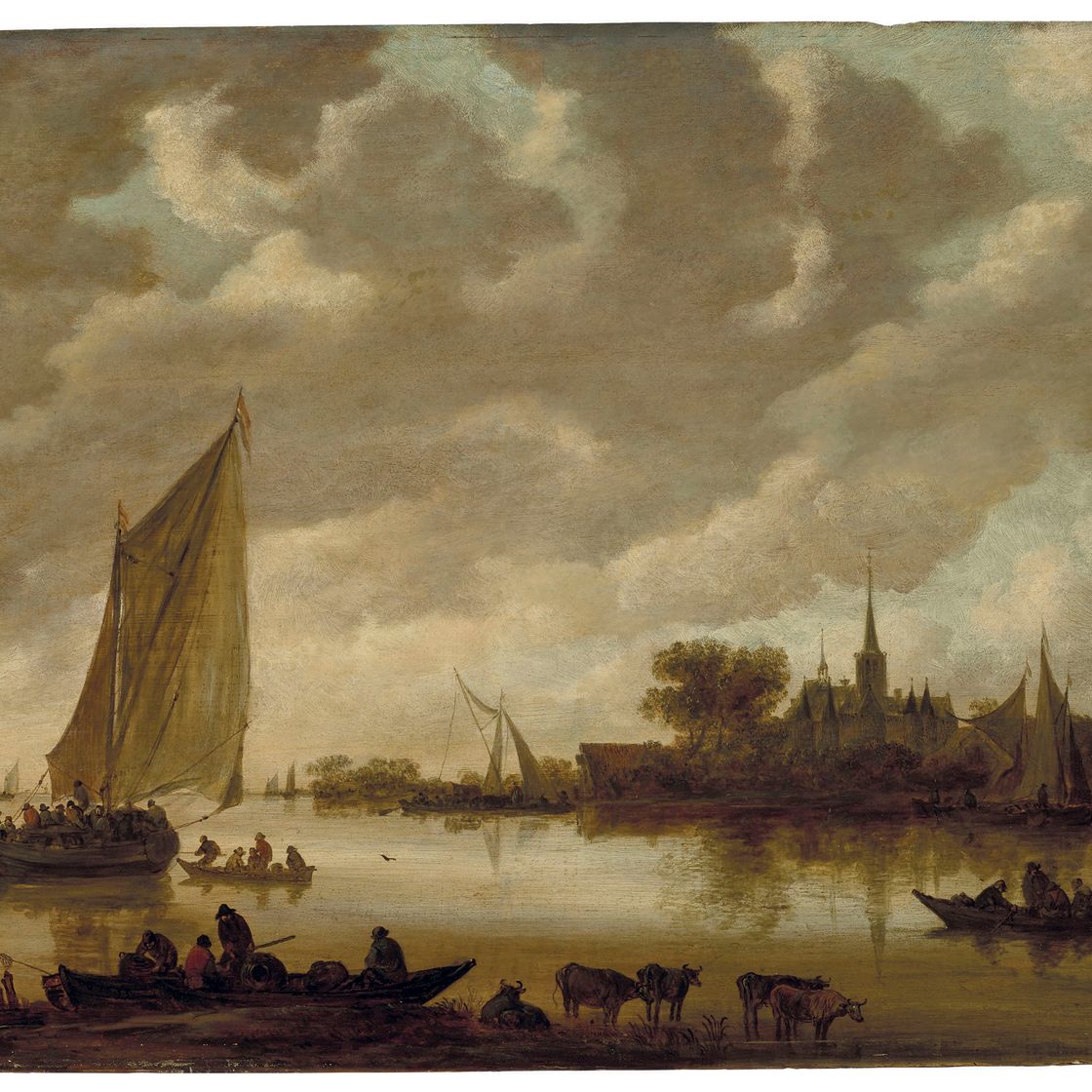 Jan van Goyen — Сцена в устье реки