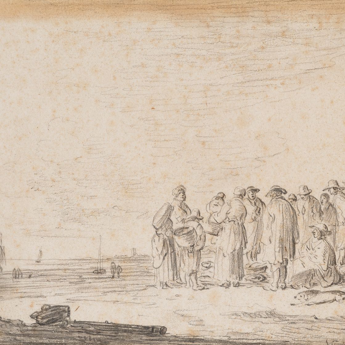 Jan van Goyen — Персонажи "долгого пути по Кот-д'Ивуару" в Схевенингене, изображение 1