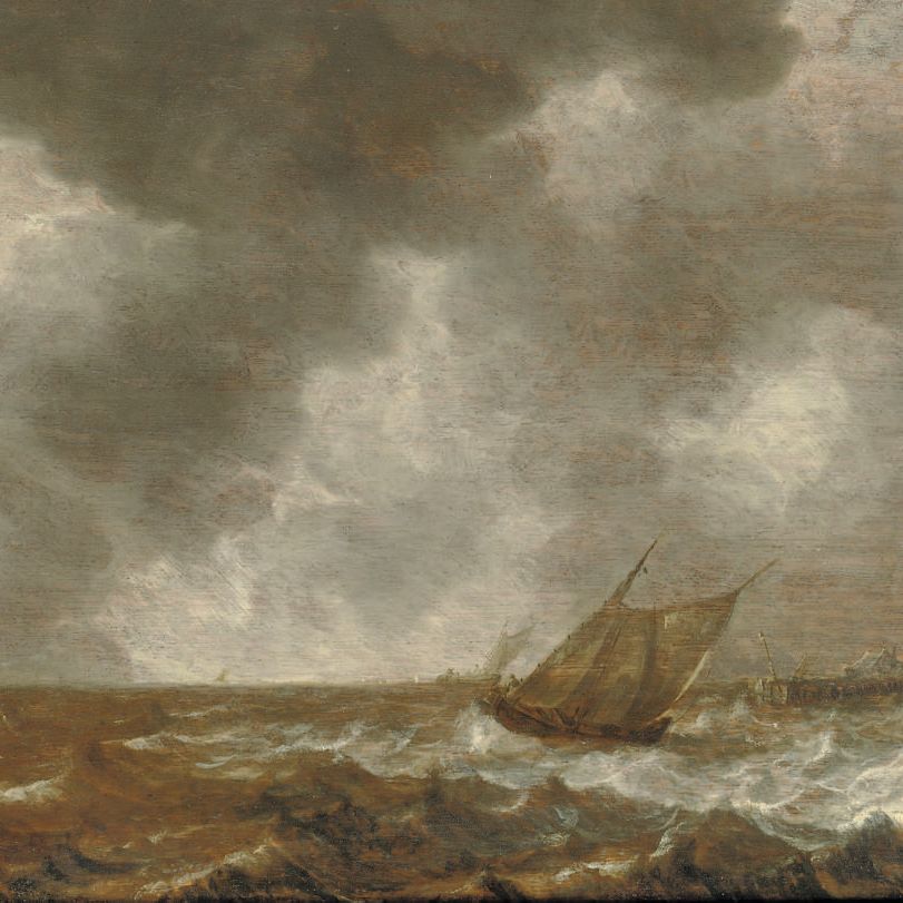 Jan van Goyen — Судоходство в штормовых водах