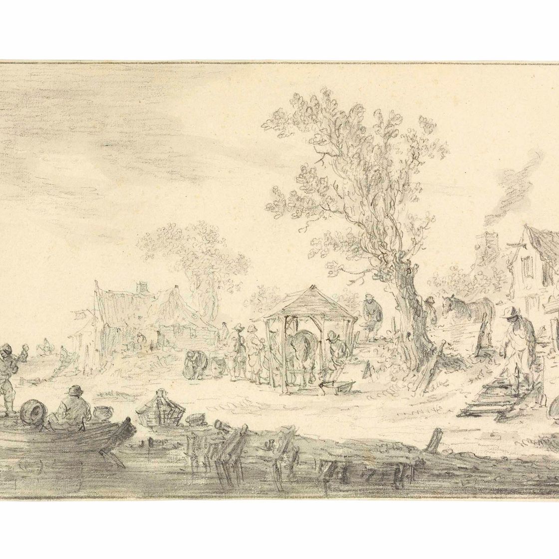 Jan van Goyen — Рынок на берегу реки
