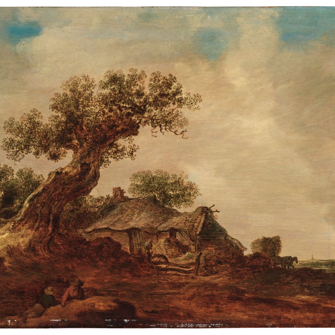 Jan van Goyen — Прогулка по дюнам, рядом с домом для детей, в прериях по-арьерски-план, изображение 2