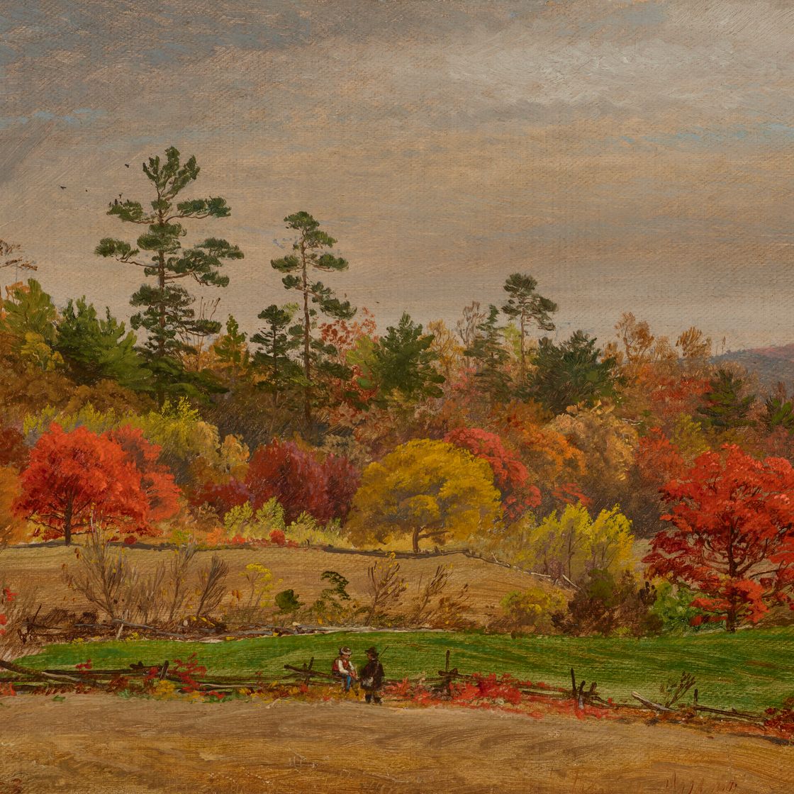 Jasper Francis Cropsey — Разговор у забора, изображение 1