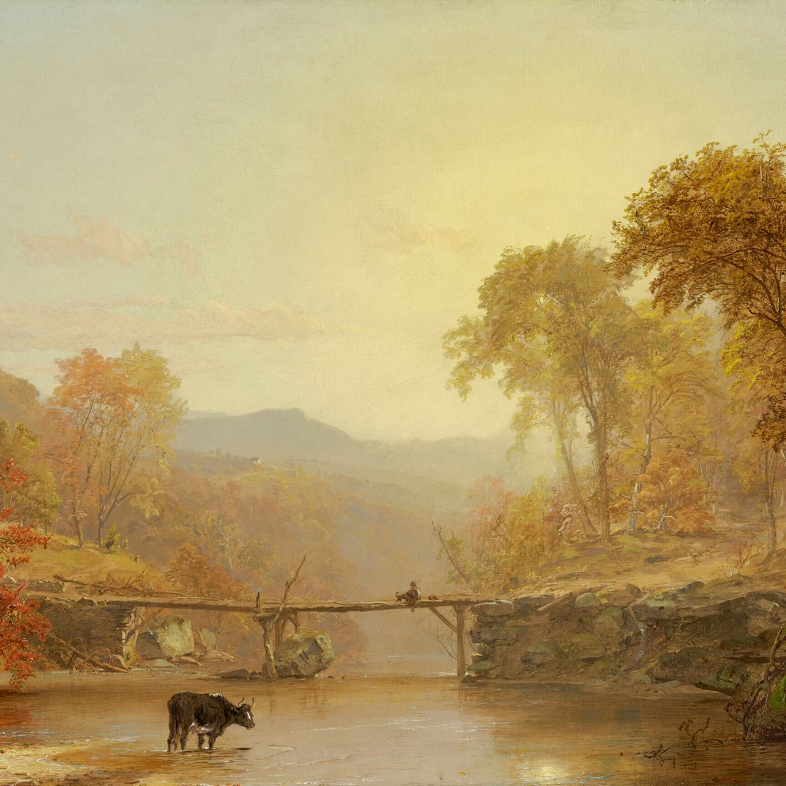 Jasper Francis Cropsey — Смотрю на ручей, изображение 1