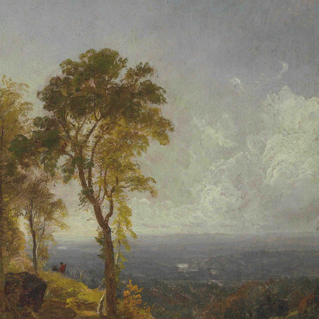 Jasper Francis Cropsey — Ландшафтный вид рядом с домом на горе Катскилл