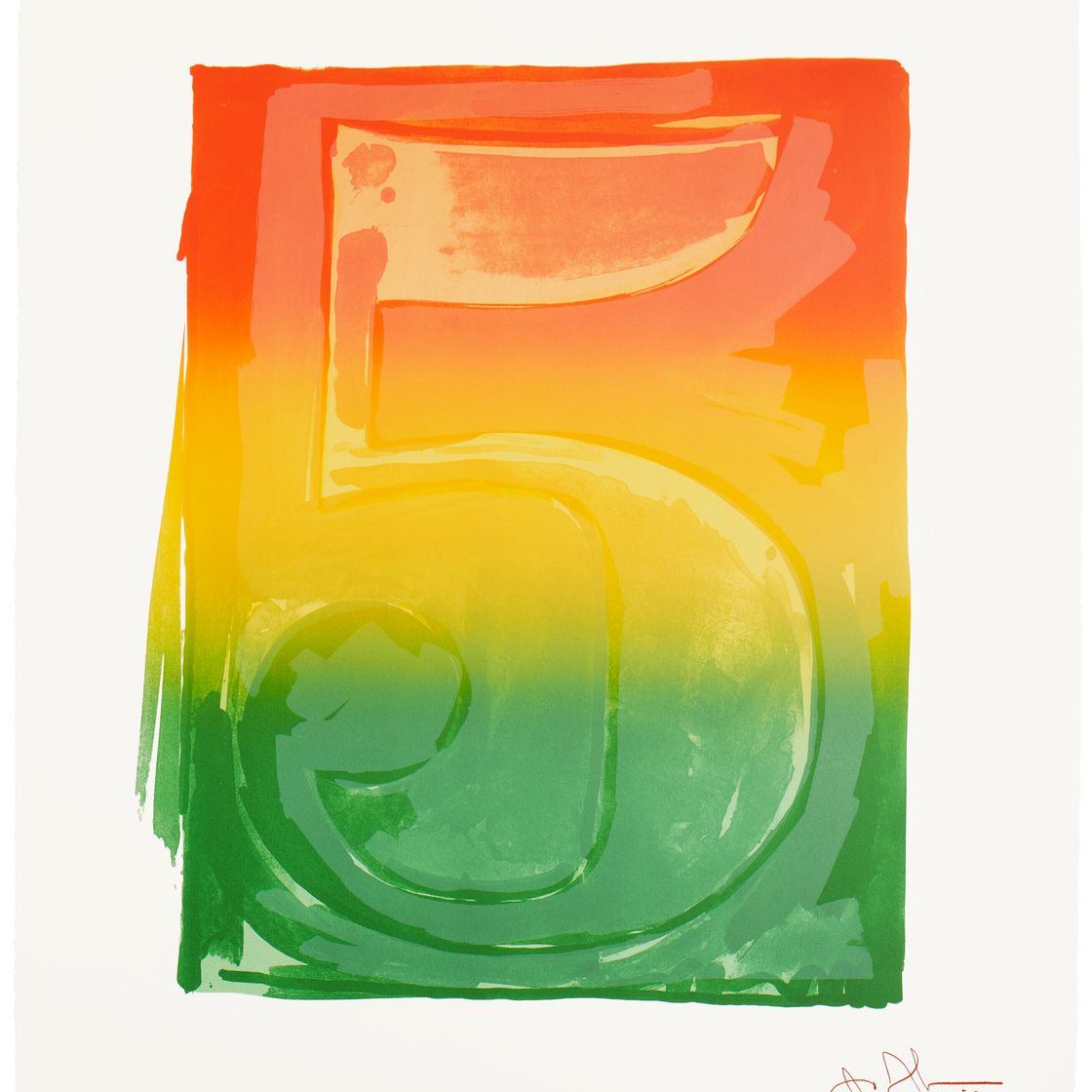 Jasper Johns — Серия цветных цифр, изображение 7