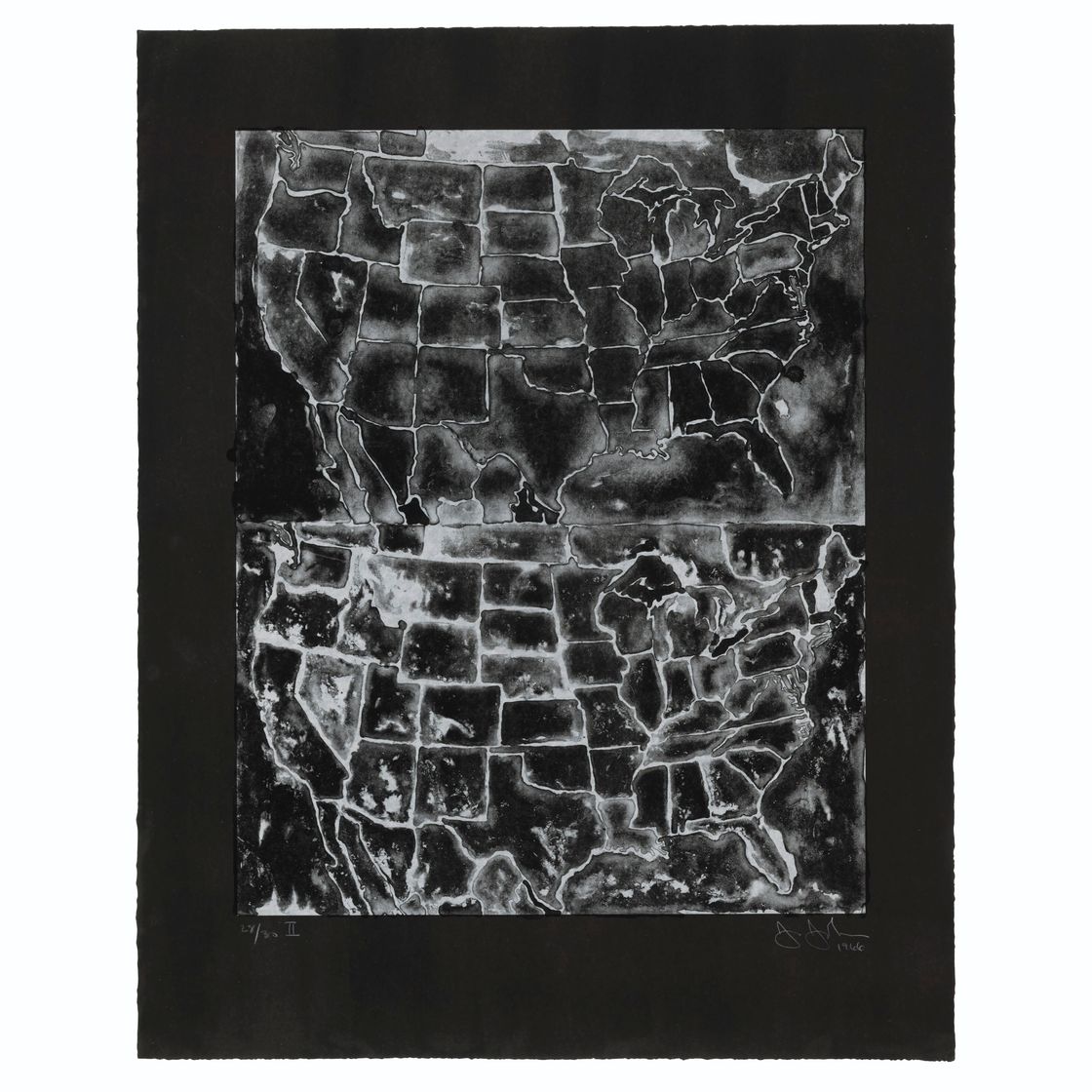 Jasper Johns — Две карты II