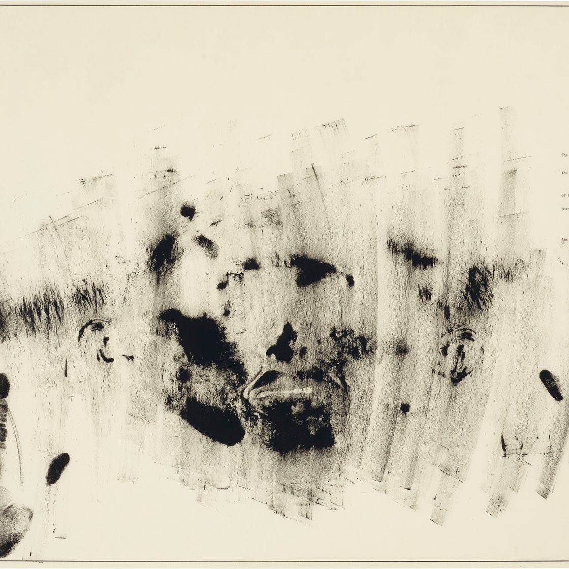 Jasper Johns — Кожа со стихотворением О'Хары