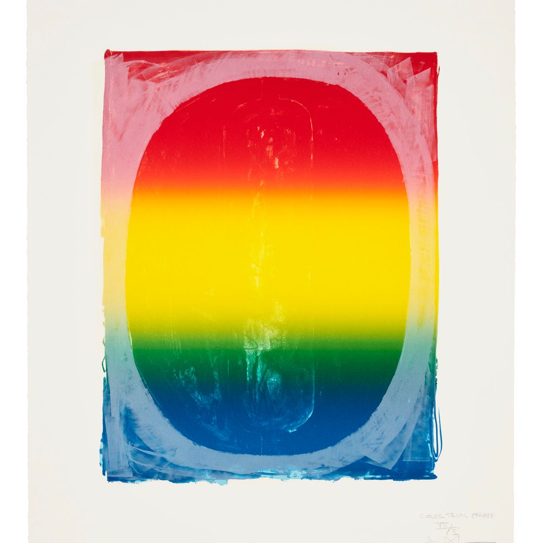 Jasper Johns — Цифра 0, из серии цветных цифр