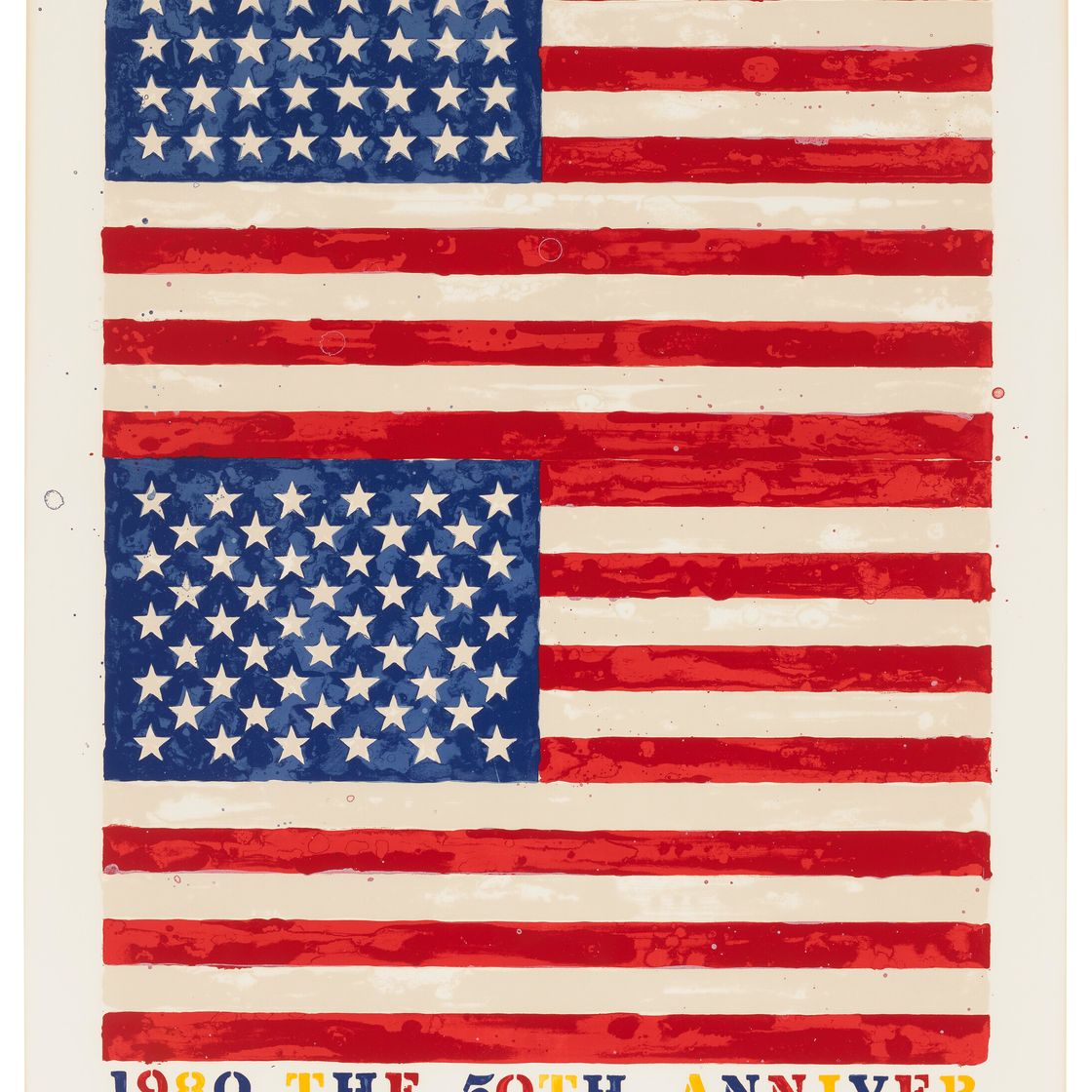 Jasper Johns — Два флага (годовщина Уитни), изображение 1